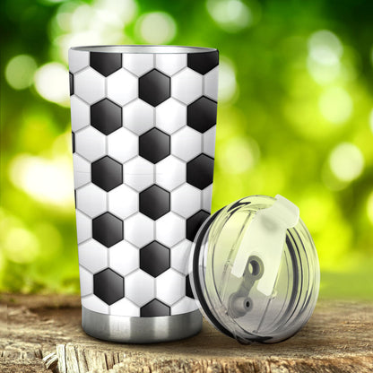 Soccer Ball Texture Print Pattern Tumbler