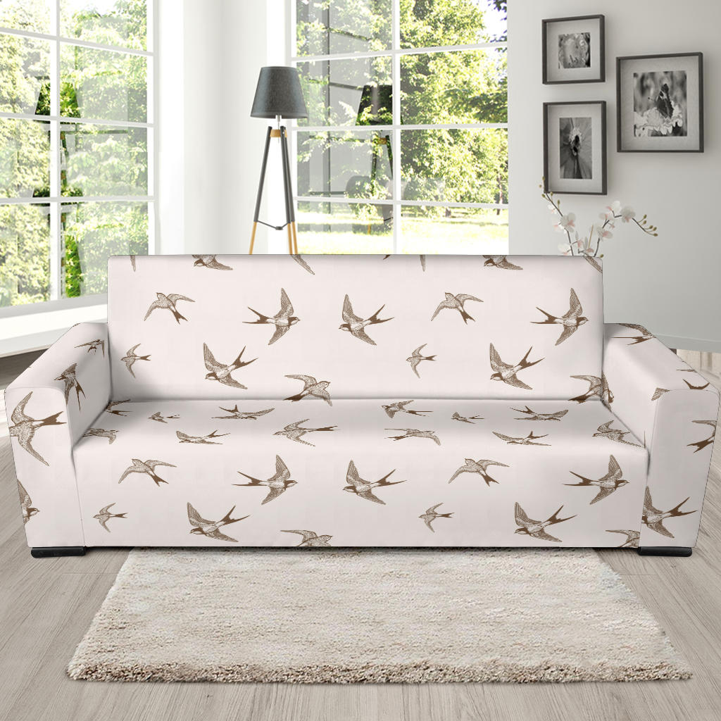 Swallow Bird Pattern Print Design 01 Sofa Slipcover