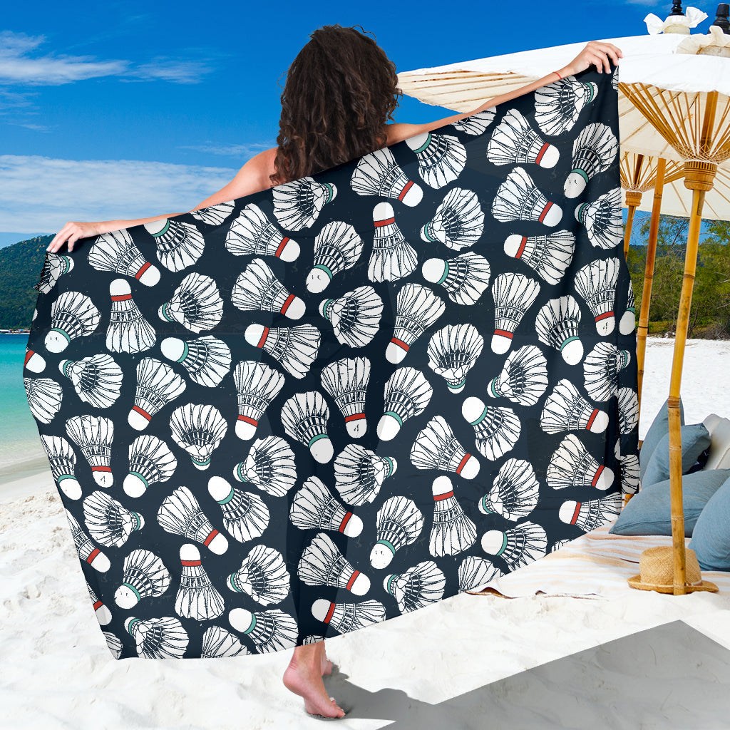 Badminton Ball Pattern Print Design 01 Sarong Pareo Wrap