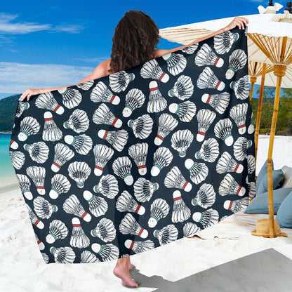 Badminton Ball Pattern Print Design 01 Sarong Pareo Wrap