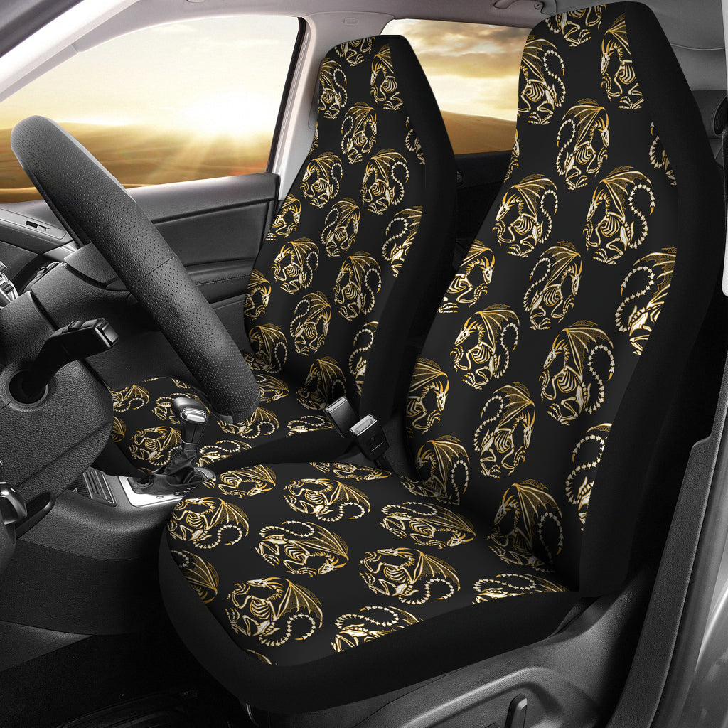 Skeleton Dragon Print Design LKS306 Car Seat Covers