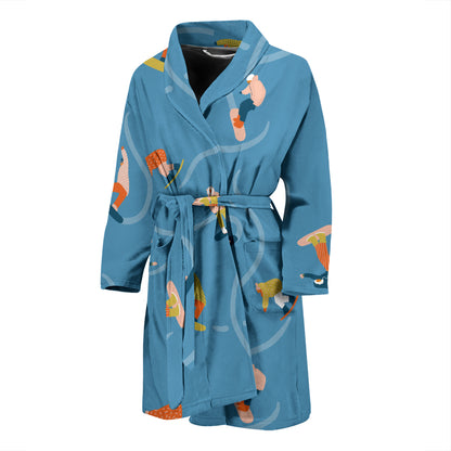 Snowboard Print Design LKS303 Men Bathrobe