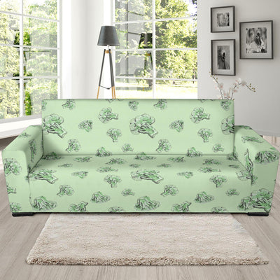 Broccoli Pattern Print Design 05 Sofa Slipcover