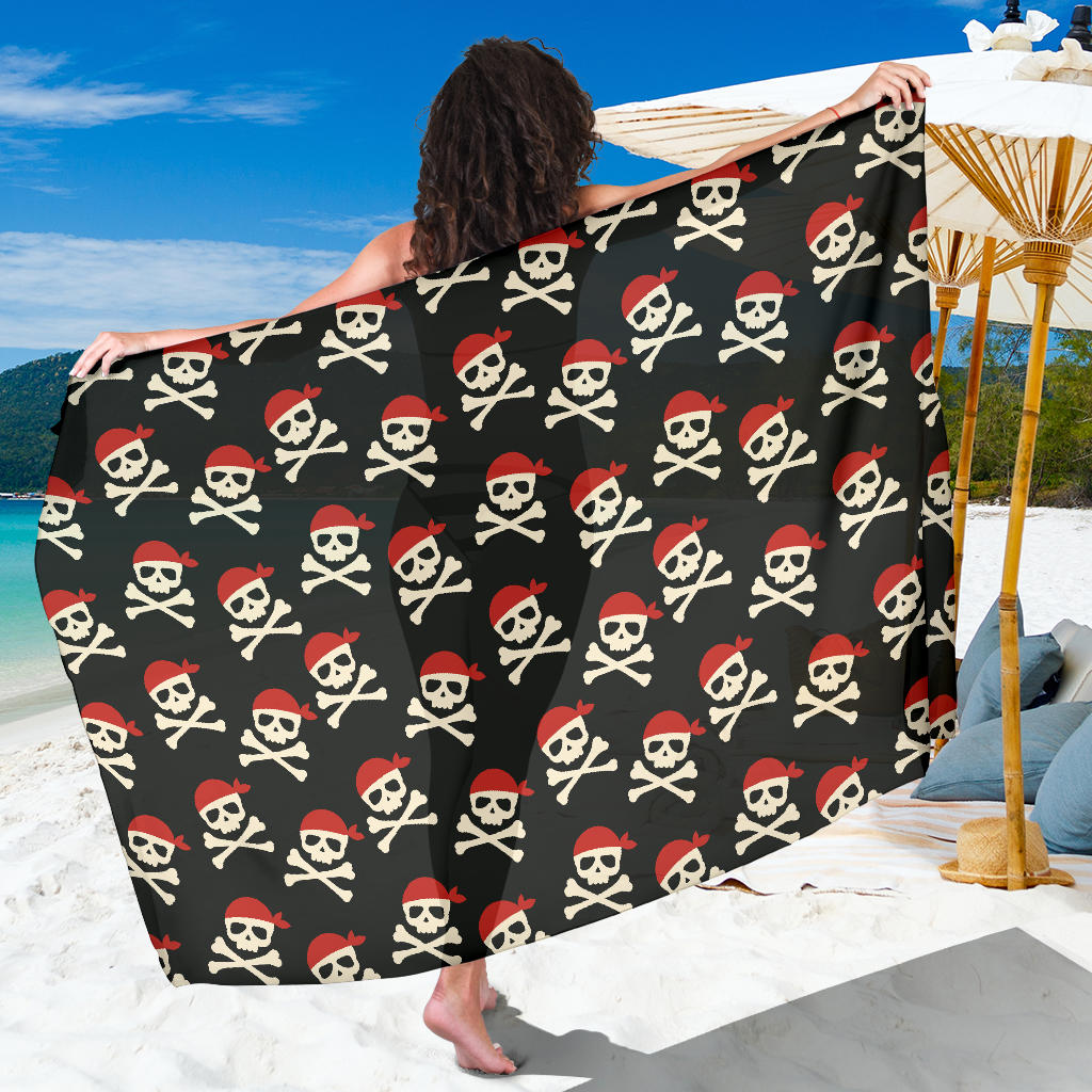 Pirate Pattern Print Design A04 Sarong Pareo Wrap