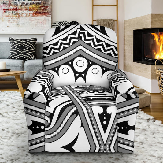 Samoan Pattern Print Design LKS302 Recliner Slipcover with Pocket