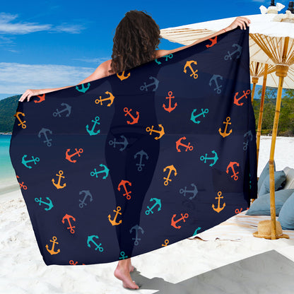 Anchor Pattern Print Design 05 Sarong Pareo Wrap