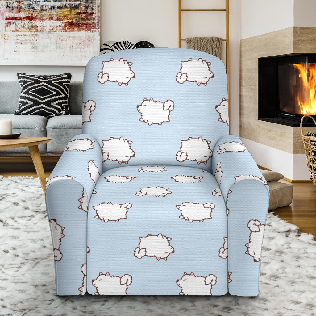 Samoyeds Print Design LKS301 Recliner Slipcover with Pocket