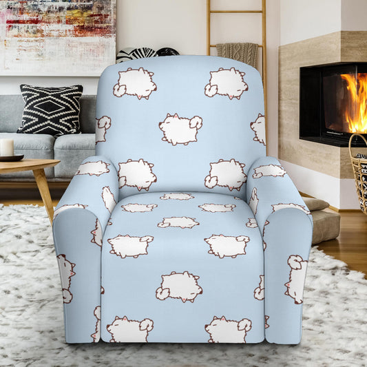 Samoyeds Print Design LKS301 Recliner Slipcover with Pocket