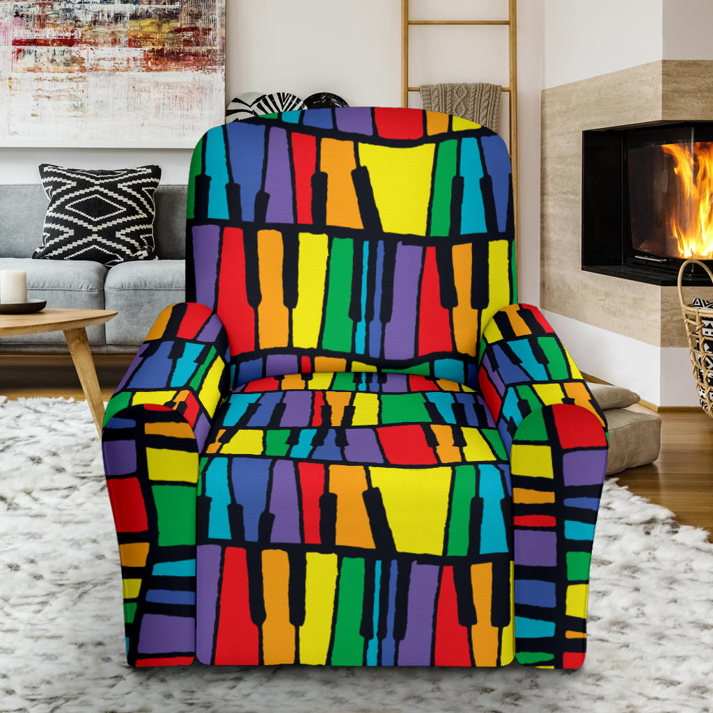 Piano Print Design LKS402 Recliner Slipcover with Pocket