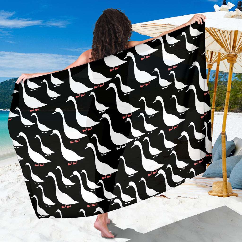 Goose Pattern Print Design 01 Sarong Pareo Wrap