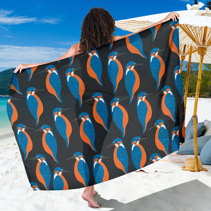 Kingfisher Pattern Print Design 03 Sarong Pareo Wrap