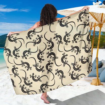 lizard Pattern Print Design 02 Sarong Pareo Wrap