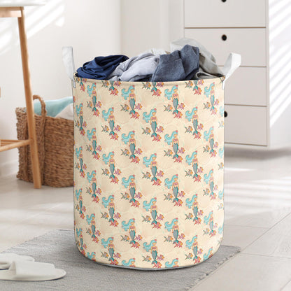 Mermaid Girl With Fish Design Print Laundry Basket