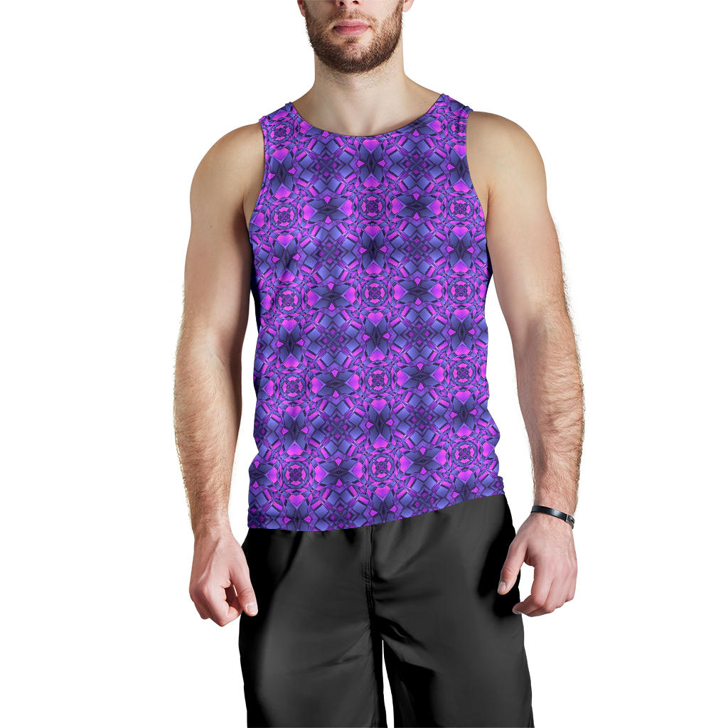 kaleidoscope Pattern Print Design Men Tank Top