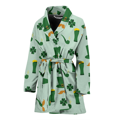 St Patricks Day Print Design LKS304 Women Bathrobe