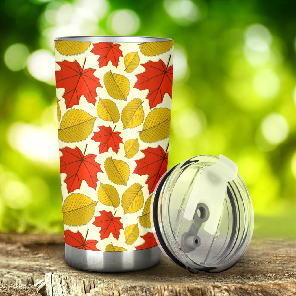Elm Maple Leave Print Pattern Tumbler