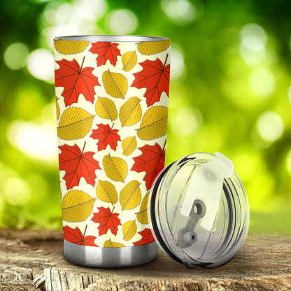 Elm Maple Leave Print Pattern Tumbler