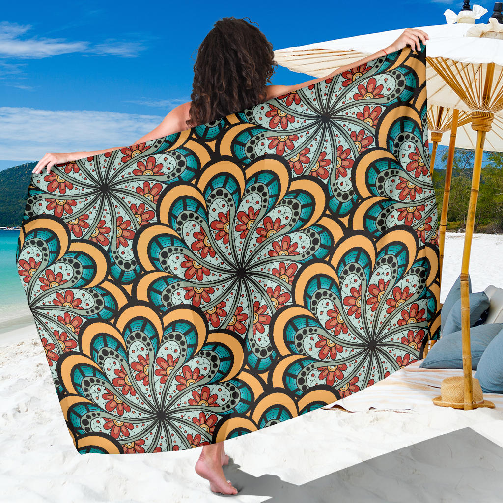 Mandala Pattern Print Design 01 Sarong Pareo Wrap