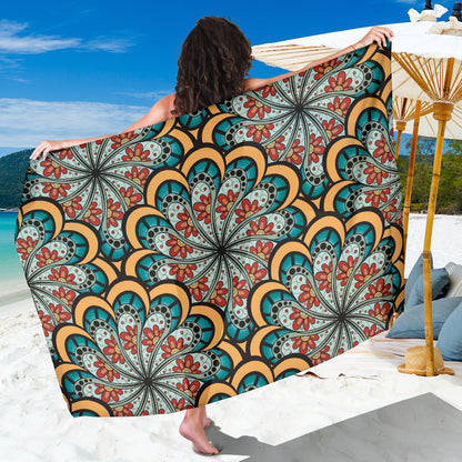 Mandala Pattern Print Design 01 Sarong Pareo Wrap