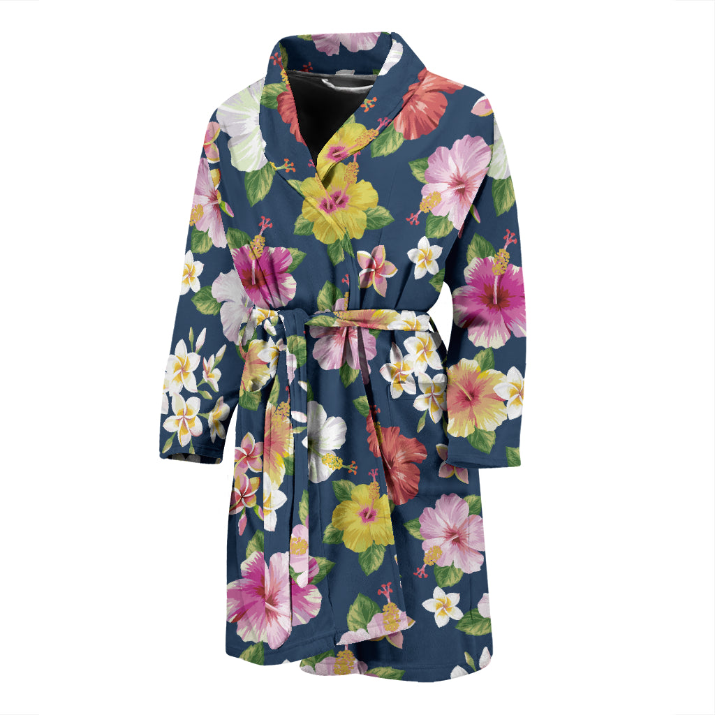 Hibiscus Sweet Print Design LKS304 Men Bathrobe