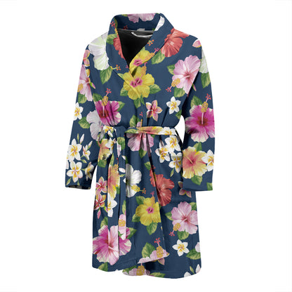 Hibiscus Sweet Print Design LKS304 Men Bathrobe