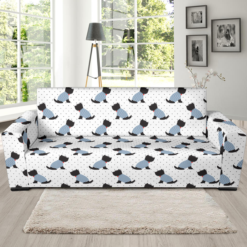 Scottish Terriers Print Design LKS3013 Sofa Slipcover