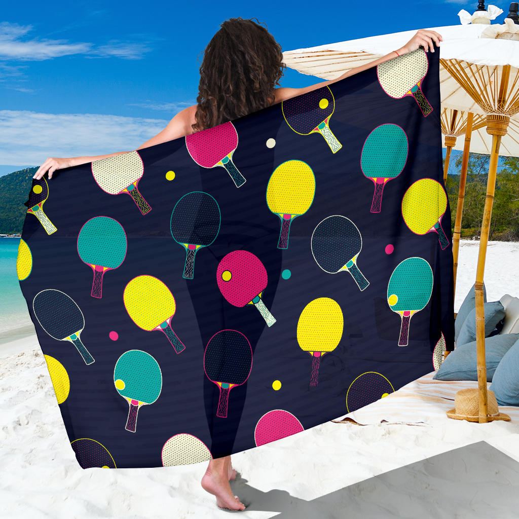 Ping Pong Pattern Print Design A04 Sarong Pareo Wrap