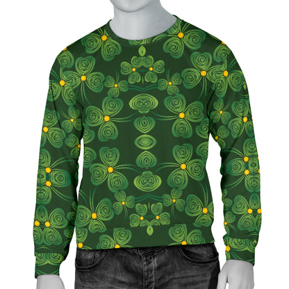 Shamrock Pattern Men Long Sleeve Sweatshirt