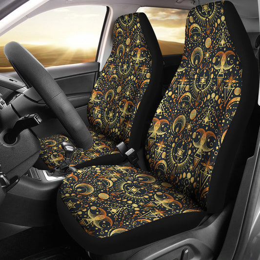 Sun Moon Print Design LKS308 Car Seat Covers