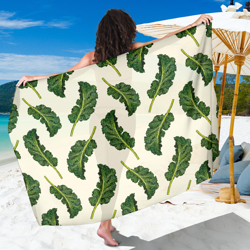 Kale Pattern Print Design 03 Sarong Pareo Wrap