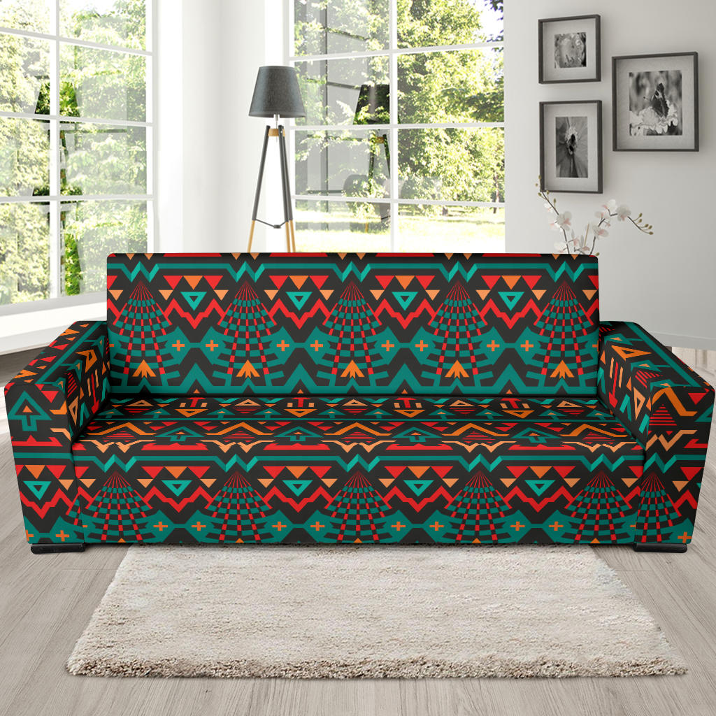 Aztec Pattern Print Design 04 Sofa Slipcover