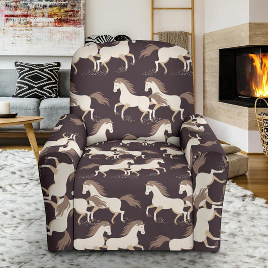 Horse Print Design LKS304 Recliner Slipcover with Pocket
