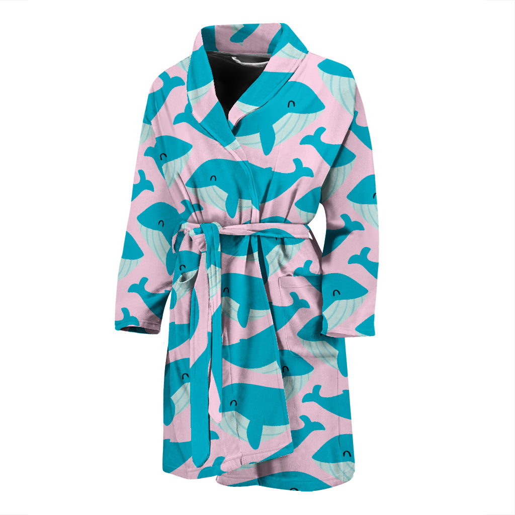 Whale Print Design LKS302 Men Bathrobe