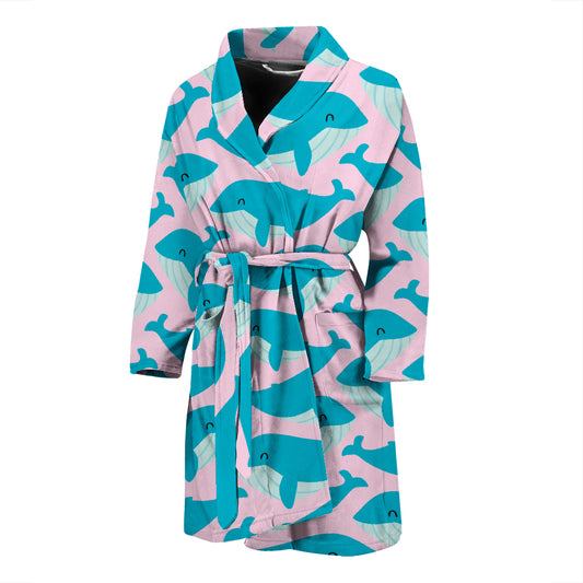 Whale Print Design LKS302 Men Bathrobe