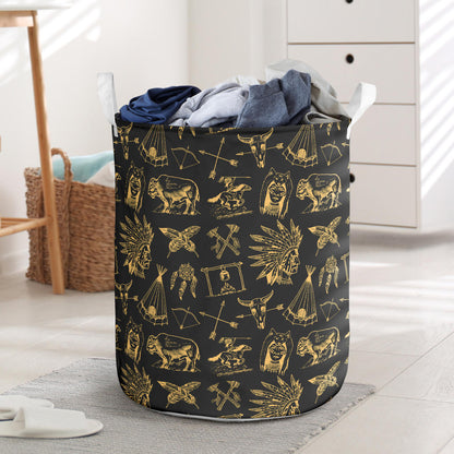 American indian Gold Style Laundry Basket