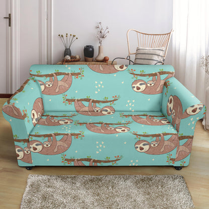 Sloth Print Design LKS302 Loveseat Couch Slipcover
