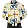 Cow Farm Design Print Men Bomber Jacket