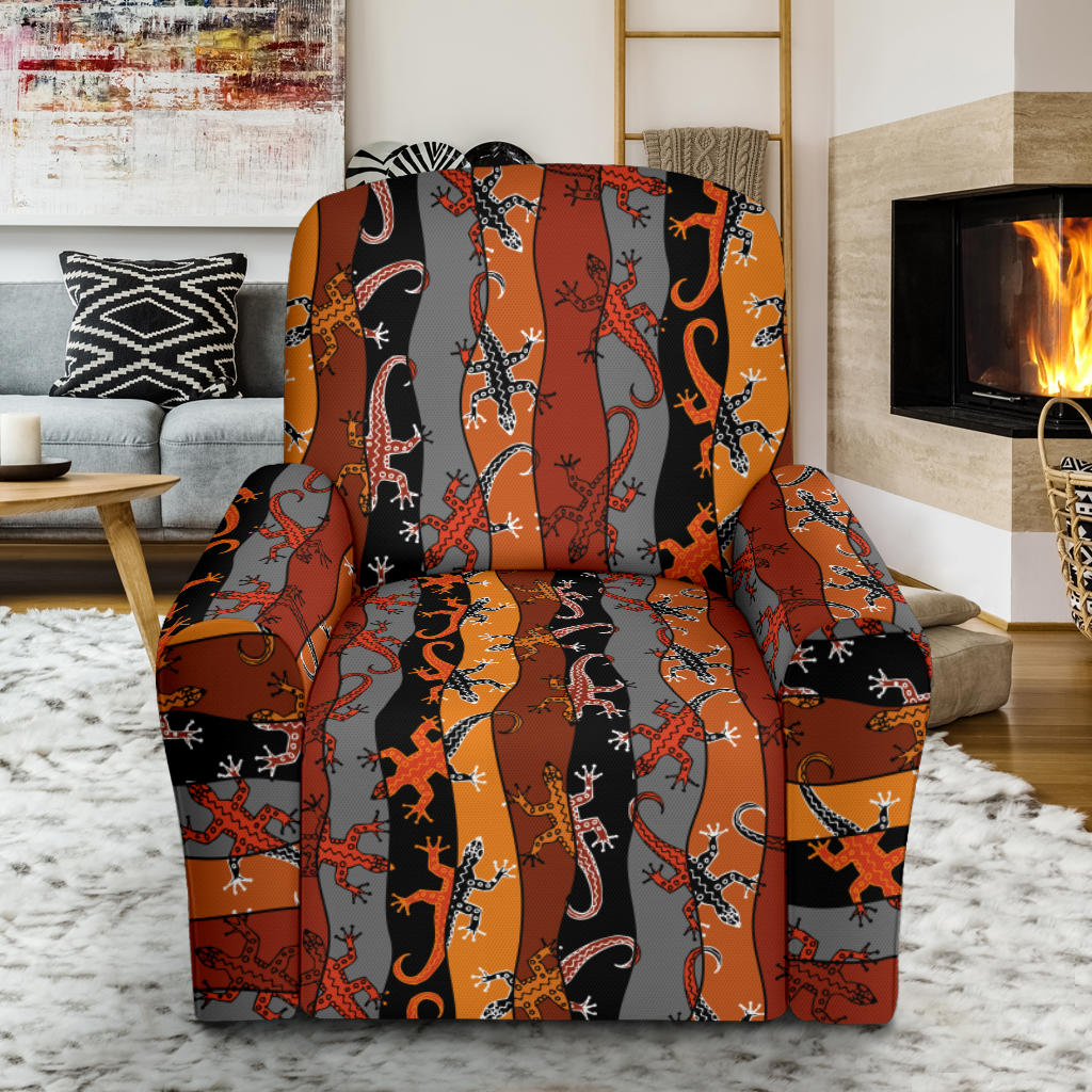 lizard Print Design LKS403 Recliner Slipcover with Pocket