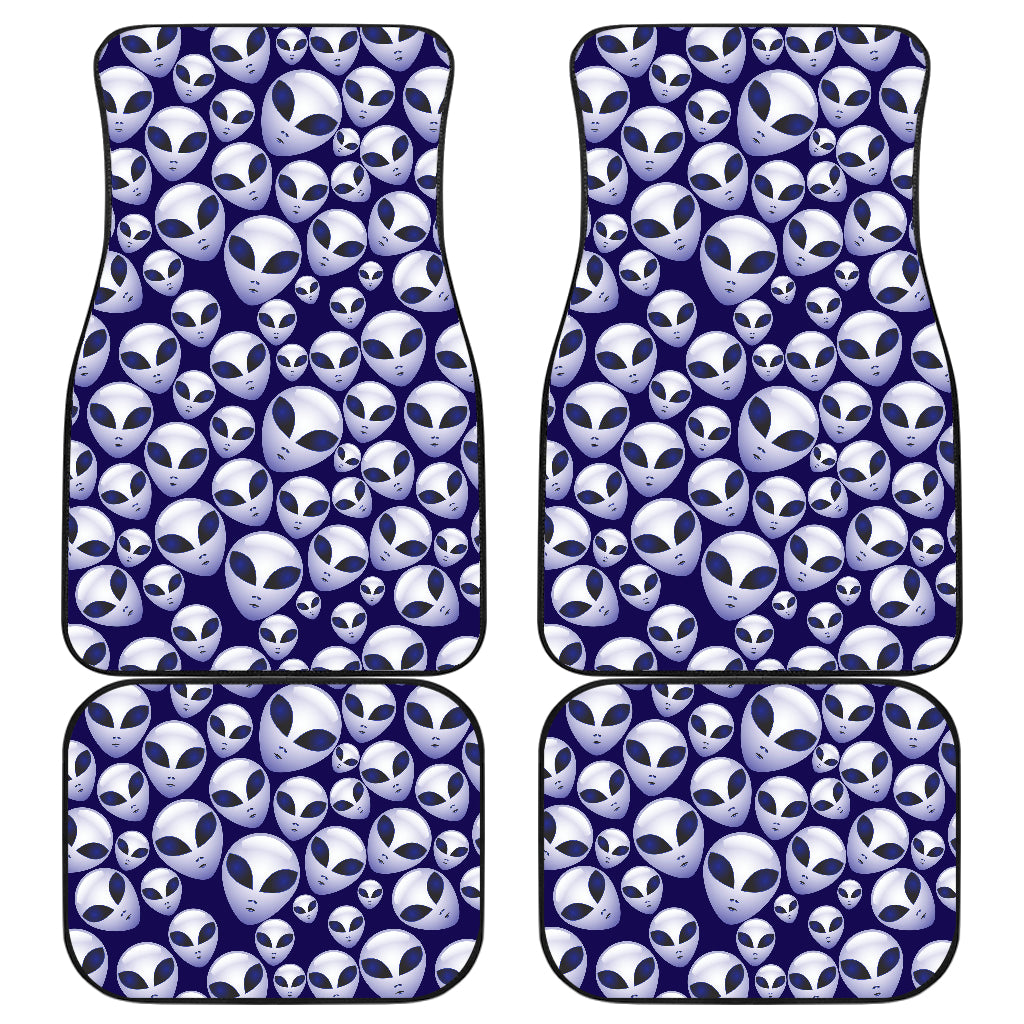 Alien Head Extraterrestrial Car Floor Mats Front Back