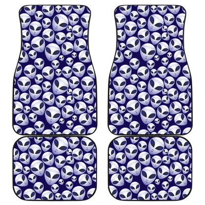 Alien Head Extraterrestrial Car Floor Mats Front Back