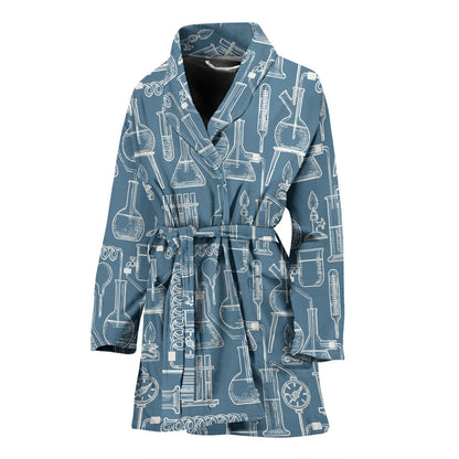 Chemical Pattern Print Design 05 Women Bathrobe