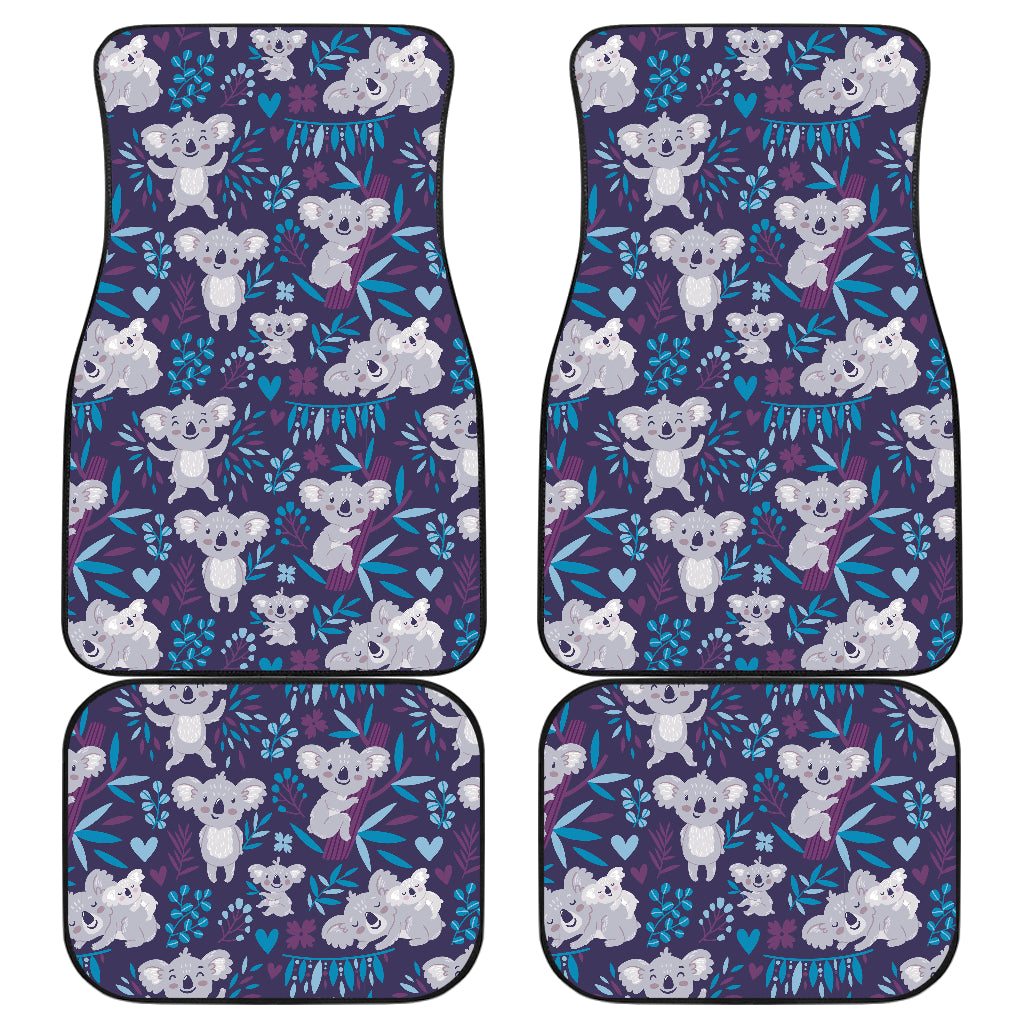Koala Cute Themed Design Print Car Floor Mats Front Back