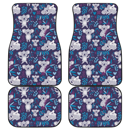 Koala Cute Themed Design Print Car Floor Mats Front Back