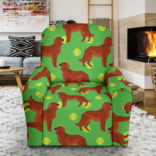 Setters Irish Print Design LKS302 Recliner Slipcover with Pocket