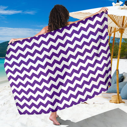 Chevron Purple Pattern Print Design 03 Sarong Pareo Wrap