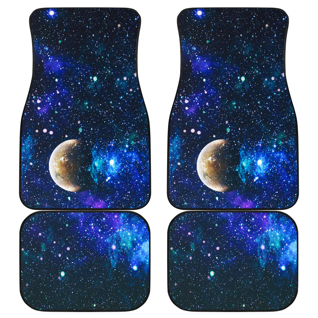 Galaxy Stardust Planet Space Print Car Floor Mats Front Back