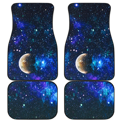 Galaxy Stardust Planet Space Print Car Floor Mats Front Back