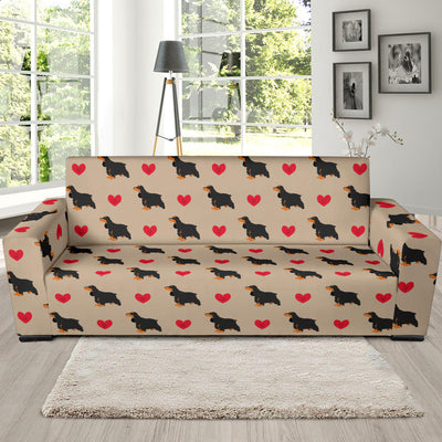 Cocker Pattern Print Design 02 Sofa Slipcover