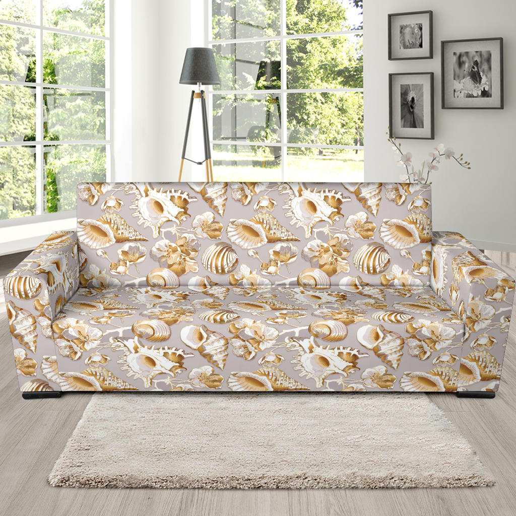 Seashell Print Design LKS309 Sofa Slipcover