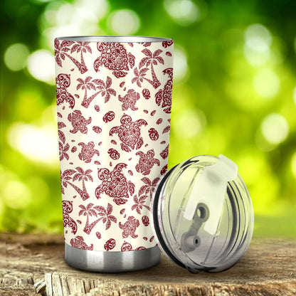 Polynesian Tattoo Turtle Themed Tumbler
